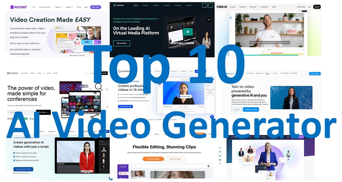 Top 10 AI Video Generator to Use in 2023