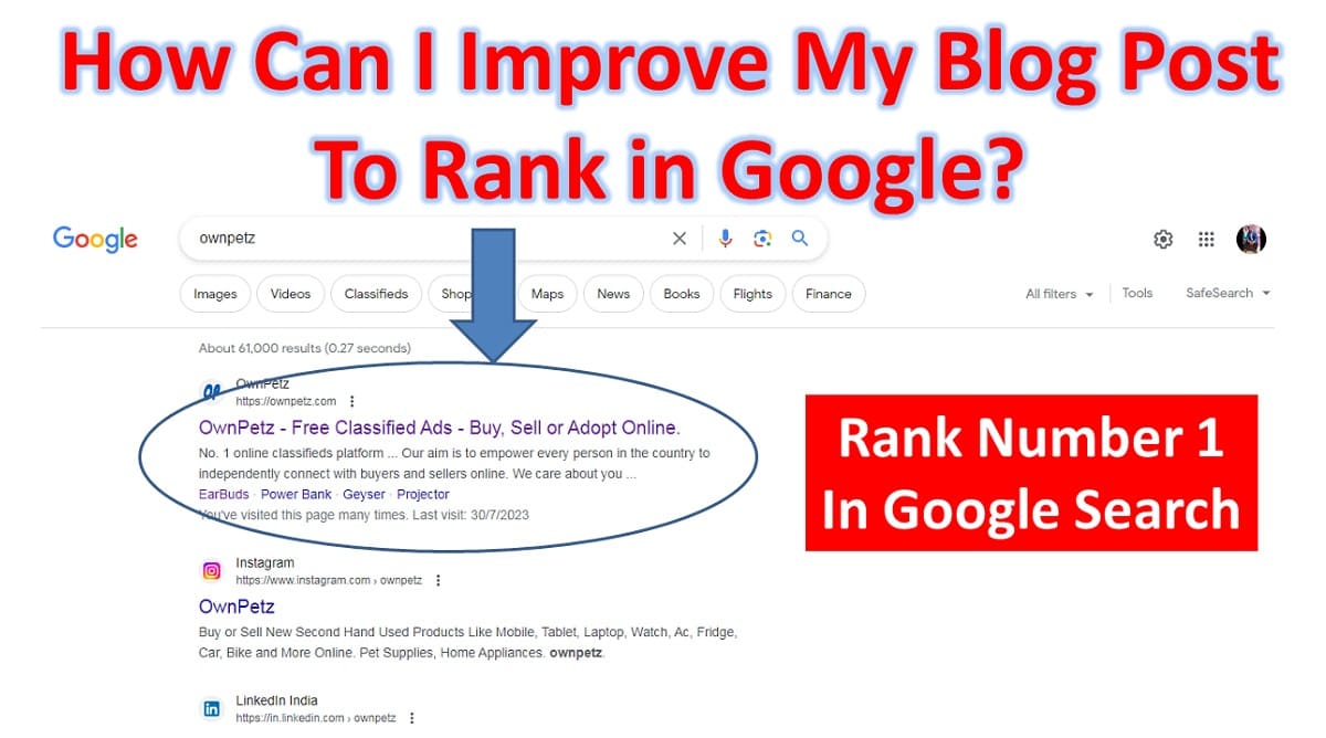 How Can I Improve My Blog Post To Rank in Google?
