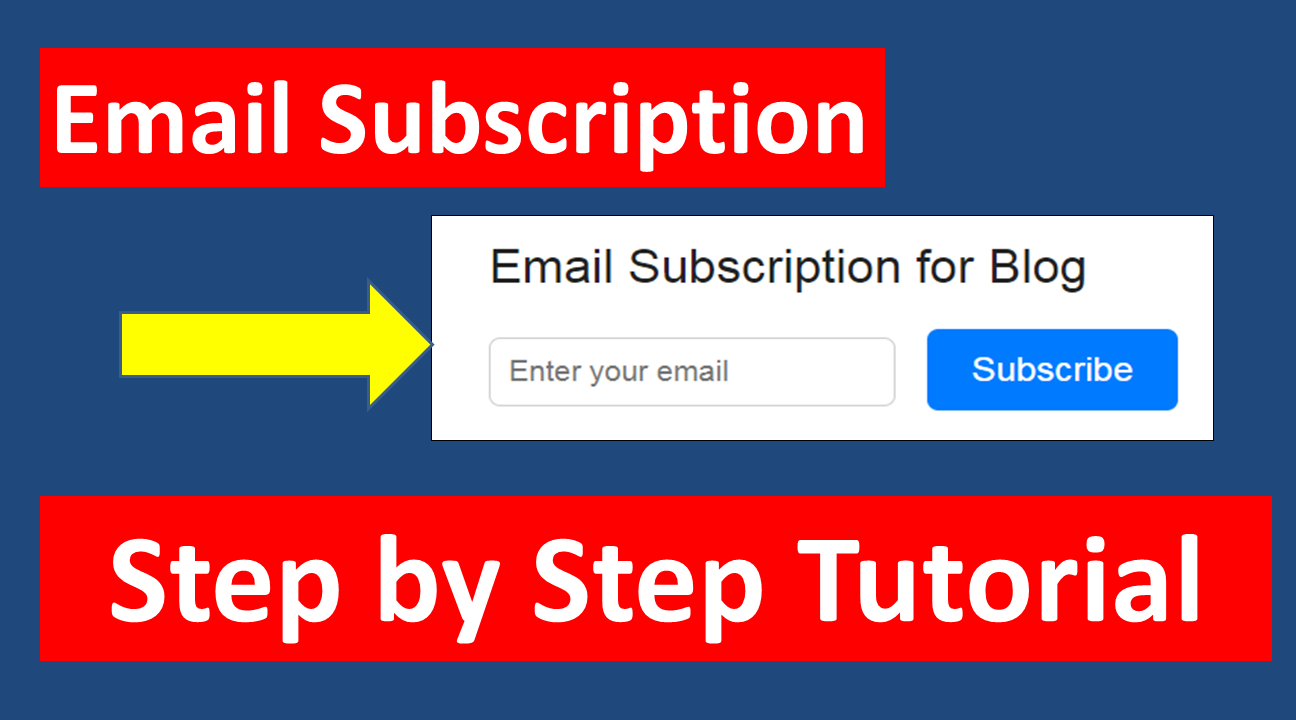 How to Add Email Subscription Button on Blog Post