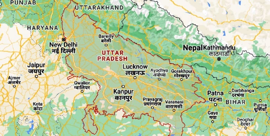 List of Uttar Pradesh Districts with Area and Population