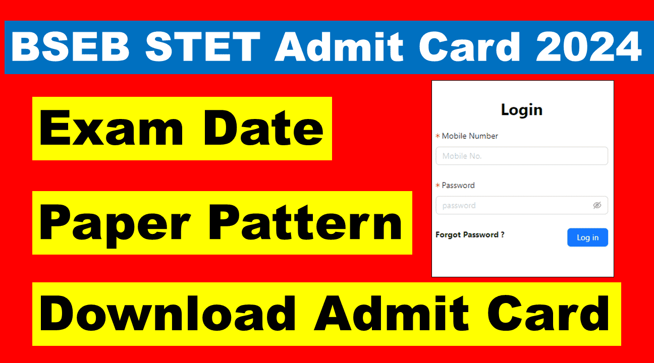 BSEB STET Admit Card 2024: Exam Date and Paper Pattern