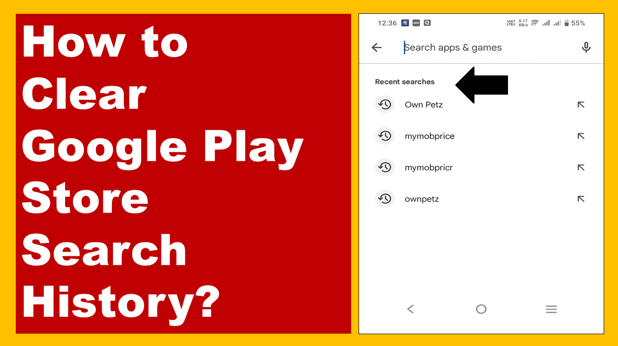 How to Delete Google Play Store Search History?