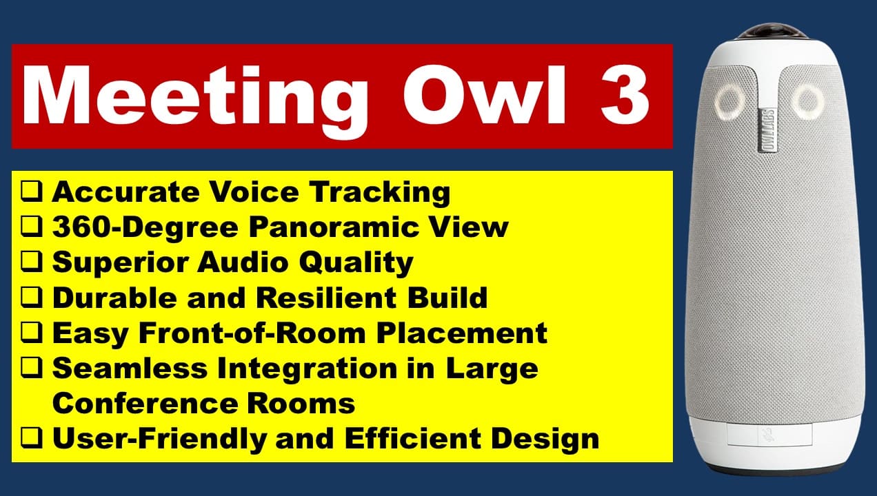 Meeting Owl 3 (Next Gen) 360-Degree, 1080p HD Video Camera