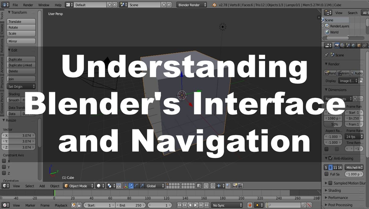 Understanding Blender's Interface and Navigation