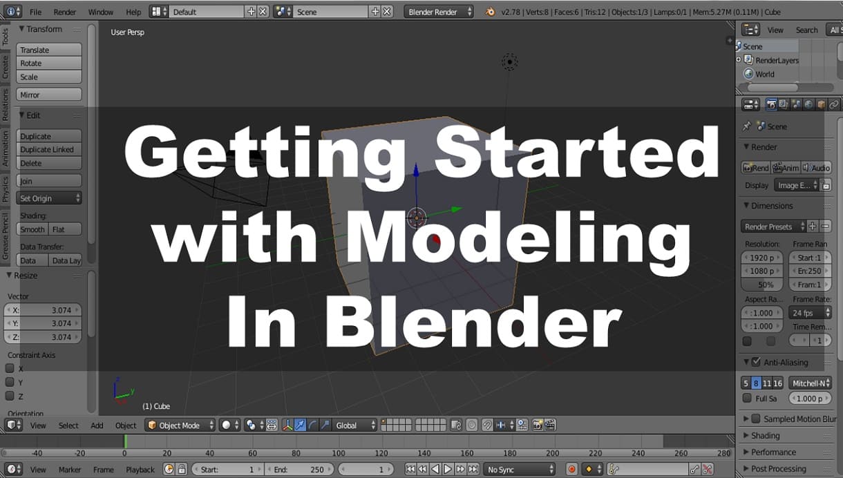 Getting Started with Modeling in Blender: A Beginner's Guide to 3D Creation