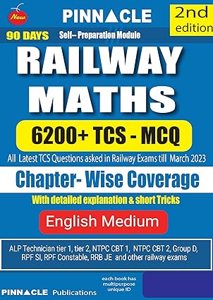 Pinnacle Railway Maths 6200+ TCS MCQ Chapter-wise Coverage Book