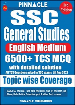 Pinnacle SSC General Studies 6500+ TCS MCQs English Medium