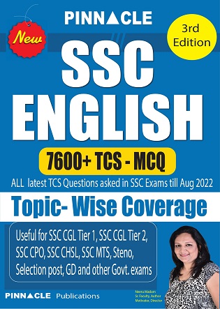 Pinnacle SSC English 7600+ TCS MCQ Book