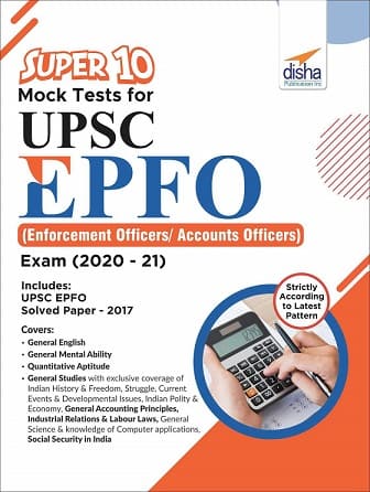 Disha Experts Super 10 Mock Test for UPSC EPFO Book