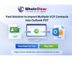 Fast Solution to Import Multiple VCF Contacts into Outlook PST