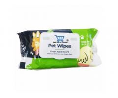 The DDS Store Wet Pet Wipes for Dogs, Puppies and Pets with Fresh Apple Scent