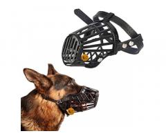 Sage Square Adjustable Pet Safety Strap Wire Muzzle/Mouth Cover for Anti Biting Dog