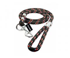 Quickato Stylish Nylon Black Rope Dog Cord Training Leash - 1