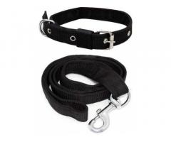 SENAPATI PET-Love Neck Collar Belt and Leash Set Black - 1