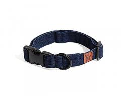 Lana Paws Crazy But Cute Embroidered Denim Dog Collar