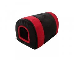 Mellifluous Durable Cave Shape Velvet Dual Color Cat/Dog Toy Bed - 1