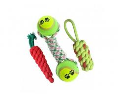 Pet Teeth Cleaning Chewing Biting Knotted Small Puppy Toys