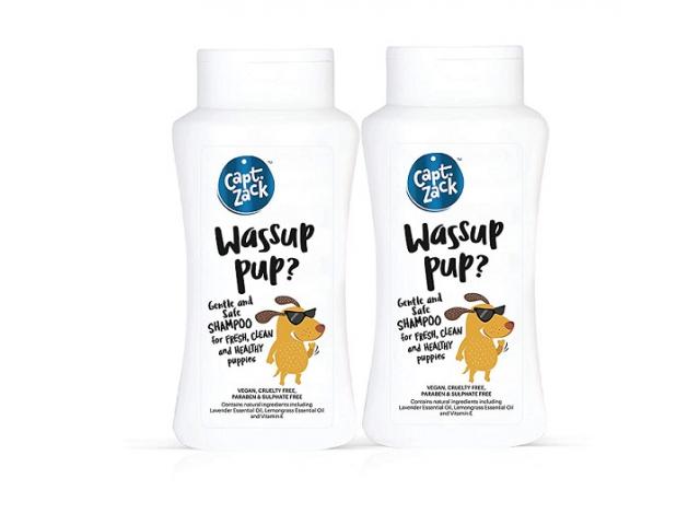 Captain Zack Wassup Pup? Natural Sulphate Free Dog Shampoo (Pack of 2) - 1/1
