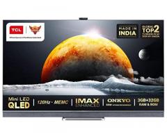 TCL 55 inches 4K Ultra HD Certified Android QLED TV 55C825 (2021 Model)