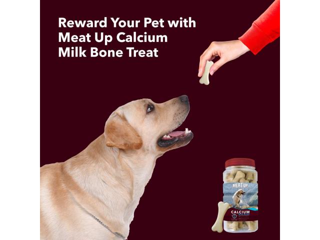 Meat Up Calcium Bone Jar, Dog Supplement Treats Buy Online Price - 3/3
