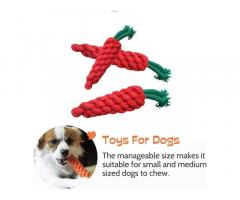 Pet Needs Combo of 3 Durable Pet Teeth Cleaning Chewing Biting Knotted Small Puppy Toys
