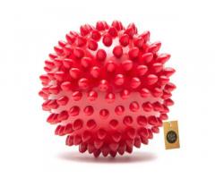 The Pets Company Natural Rubber Spiked Ball Dog Chew Toy, Puppy Teething Toy, 3 Inches - 1