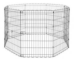 AmazonBasics Foldable Metal Pet Exercise and Playpen Without Door, 36"