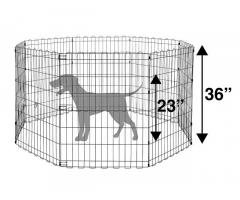 AmazonBasics Foldable Metal Pet Exercise and Playpen Without Door, 36"