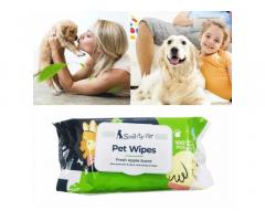 Pet Needs Wet Pet Wipes for Dogs, Puppies and Pets
