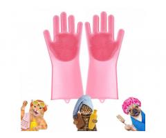 Gadgetbite Pet Wash Gloves Magic Silicon Gloves for Dogs and Cats