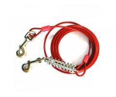 MeraPuppy Multicolour Dog Tie Out Cable, 20 Feet - 1