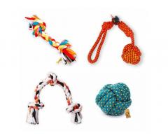 Foodie Puppies Durable Cotton Interactive Rope Chew Teething Fetch Toy
