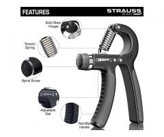 Strauss Adjustable Spring Hand Exerciser | Finger Exerciser| Hand Grip Strengthener