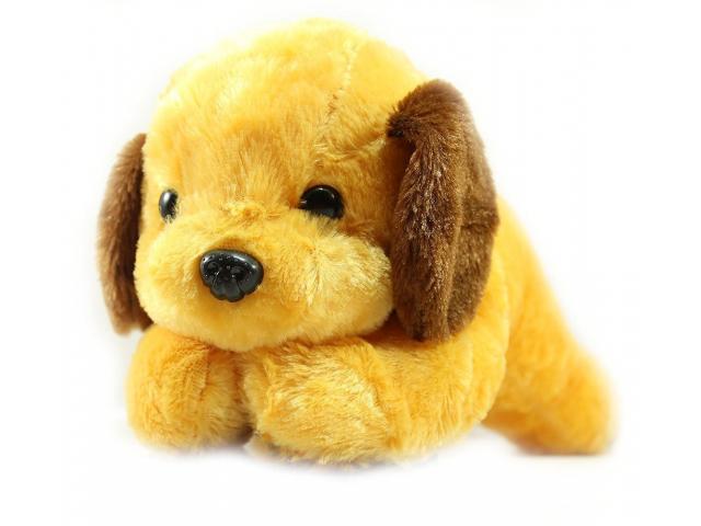 Richy Toys Cute Brown Dog Animal Soft Push Toys for Kids Birthday Gift - 1/2