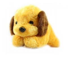 Richy Toys Cute Brown Dog Animal Soft Push Toys for Kids Birthday Gift