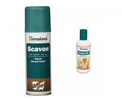 Himalaya Combo of Scavon Spray & Erina-EP Tick and Flea Control Shampoo - 1