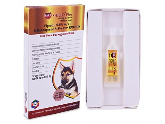 Medfly Parashield Plus Spot On Solution for Treatment of Ticks, Fleas & Chewing Lice - 1/1
