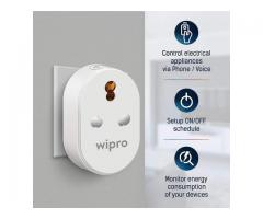 Wipro 16A Wi-Fi Smart Plug with Energy Monitoring Suitable for Large Appliances