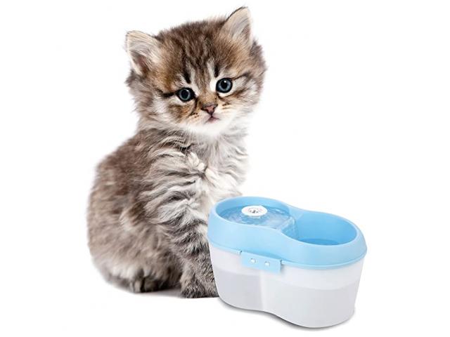 Goofy Tails 2 Litre Cat H2O Water Fountain for Cats Automatic Cat Water Dispenser - 1/2