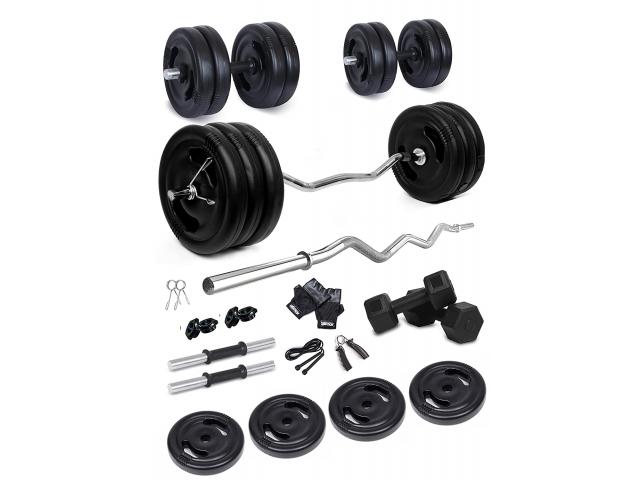 FitBox Sports 10kg Home Gym Set with Plates, Dumbbells - 1/1