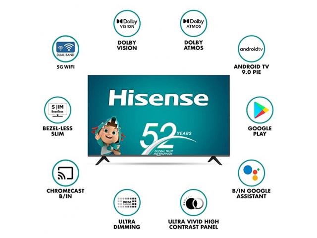 Hisense 58A71F 58 inches 146 cm 4K Ultra HD Smart Certified Android LED TV  - 2/2