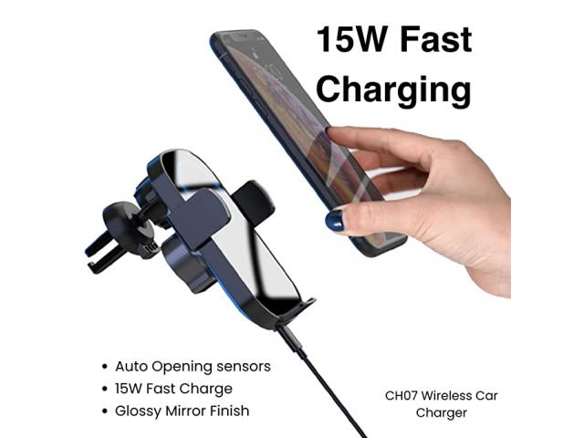 Sevenaire CH07 Wireless Car Charger with 15W Fast Charging, Auto-Clamping - 3/3