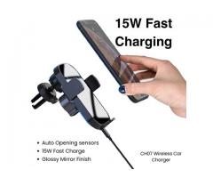 Sevenaire CH07 Wireless Car Charger with 15W Fast Charging, Auto-Clamping