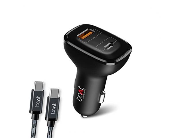 Boat Dual QC-PD Port Rapid Car Charger with 18W Qualcomm Quick Charge - 1/1