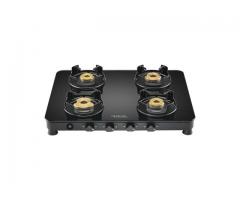 Hindware ALVERIO 4 Burner Gas Stove with Glass Top