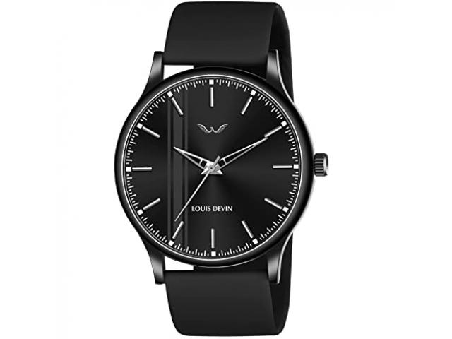 Louis Devin LD-BK054 Silicone Strap Analog Wrist Watch - 1/3