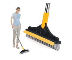 SKYTONE Bathroom Cleaning Brush with Wiper 2 in 1 Tiles Cleaning Brush