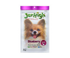 JerHigh Blueberry Stick, Real Chicken Meat, Young Adult Dog Treat