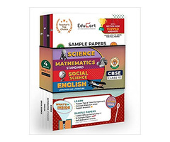 Educart CBSE Class 10 Sample Papers 2022-23 Bundle Mathematics, English, Science, SST - 1