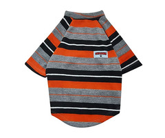 Fetcher Orange Black Striped Premium Pet T-Shirts